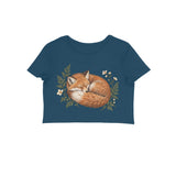 Foxglove Nap — Women's Crop Top - Navy Blue
