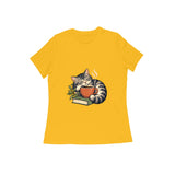 Cafe Cat — Women's Regular T-shirt - Golden Yellow