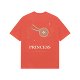 Orbit Princess — Premium Oversized T-shirt in Burgundy — model