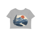 Mountain Air — Women's Crop Top - Melange Grey