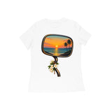 Last Light Mirror — Women's Regular T-shirt - White