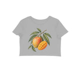 Mango Season — Women's Crop Top - Melange Grey