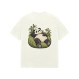 Lounge Panda — Premium Oversized T-shirt in Ivory — model
