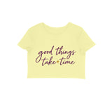 Good Things — Women's Crop Top - Butter Yellow