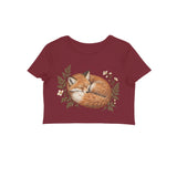 Foxglove Nap — Women's Crop Top - Maroon