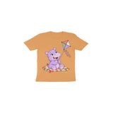 Hippo Kite Picnic — Toddler T-shirt - Mustard Yellow