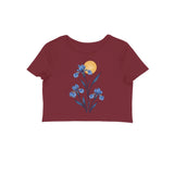 Wild Blue — Women's Crop Top - Maroon