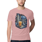 Monsoon Window — Regular Unisex T-shirt in Dusty Rose — model