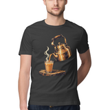 First Pour — Regular Unisex T-shirt in Black — model