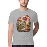 Tea Valley — Regular Unisex T-shirt in Ash Grey — model