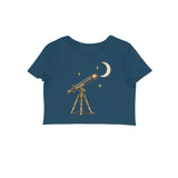 Stargazer — Women's Crop Top - Navy Blue