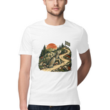 Scenic Circuit — Regular Unisex T-shirt in White — model