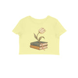 Petal Pages — Women's Crop Top - Butter Yellow