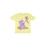 Hippo Kite Picnic — Toddler T-shirt - Butter Yellow