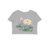 Lotus Current — Women's Crop Top - Melange Grey