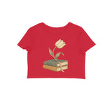 Petal Pages — Women's Crop Top - Red