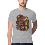 Monsoon Ride — Regular Unisex T-shirt in Ash Grey — model