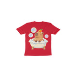 Capybara Bubble Club — Toddler T-shirt - Red