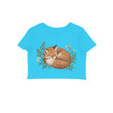 Foxglove Nap — Women's Crop Top - Sky Blue
