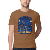 Under the Floodlights — Regular Unisex T-shirt in Chocolate — model