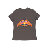 Hands Heart Sunset — Women's Regular T-shirt - Charcoal Grey