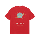 Orbit Prince — Premium Oversized T-shirt in Red — model