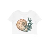 Ocean Jewel — Women's Crop Top - White