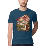 Tea Valley — Regular Unisex T-shirt in Navy — model