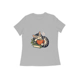 Cafe Cat — Women's Regular T-shirt - Melange Grey