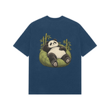 Lounge Panda — Premium Oversized T-shirt in Navy — model