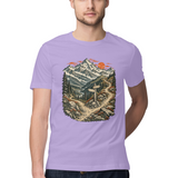 Himalayan Fork — Regular Unisex T-shirt in Lavender — model