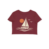 Sail Away — Women's Crop Top - Maroon