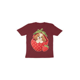 Strawberry Puppy — Toddler T-shirt - Maroon