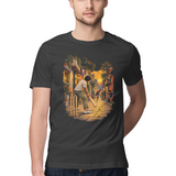 Gully Hour — Regular Unisex T-shirt in Black — model