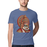 Festival Portrait — Regular Unisex T-shirt in Slate Blue — model