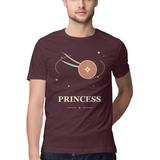 Orbit Princess — Regular Unisex T-shirt in Burgundy — model
