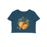 Mango Season — Women's Crop Top - Navy Blue