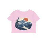 Mountain Air — Women's Crop Top - Light Pink