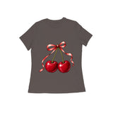 Cherry Ribbon — Women's Regular T-shirt - Charcoal Grey