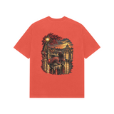 Monsoon Ride — Premium Oversized T-shirt in Burgundy — model