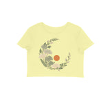 Fern Eclipse — Women's Crop Top - Butter Yellow