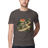 Scenic Circuit — Regular Unisex T-shirt in Charcoal — model