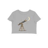 Stargazer — Women's Crop Top - Melange Grey