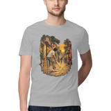 Gully Hour — Regular Unisex T-shirt in Ash Grey — model
