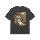 Window Seat — Premium Oversized T-shirt in Black — model