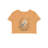 Meadow Heron — Women's Crop Top - Mustard Yellow