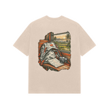 Window Seat — Premium Oversized T-shirt in Beige — model