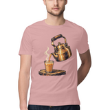First Pour — Regular Unisex T-shirt in Dusty Rose — model