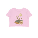 Petal Pages — Women's Crop Top - Light Pink