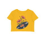 Vinyl Garden — Women's Crop Top - Golden Yellow